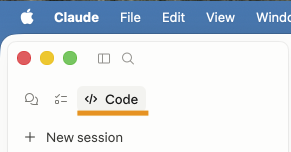 Claude Desktop Code tab