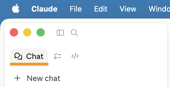 Claude Desktop Chat tab
