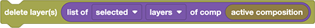 Example:delete all selected layers