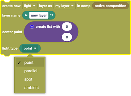 After Effects Script: Create New Light Layer