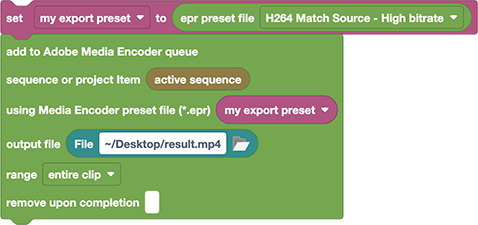 store preset in variable