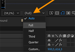 After Effects Down Sampling Factor