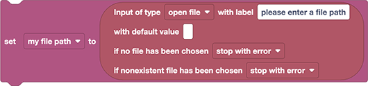 binding inputs to variables