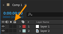 After Effects Attribute Locked