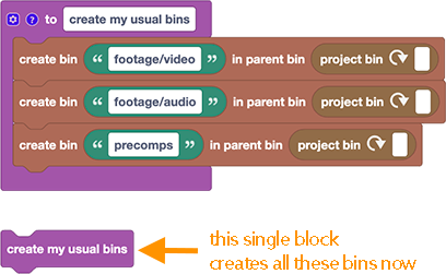 Creating a function in Automation Blocks