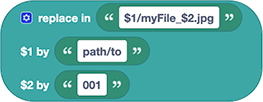 Block example: creating file paths with pattern
