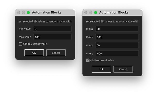 Set selected properties to random values