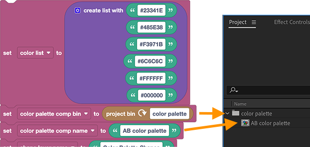 Custom Color Palette Name