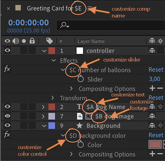 Annotate Ae Comp for Spreadsheet Export