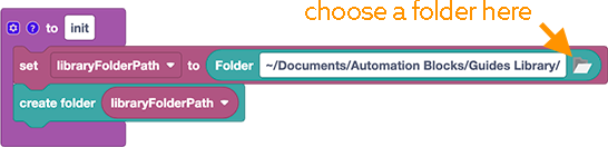 choose custom folder for guides presets