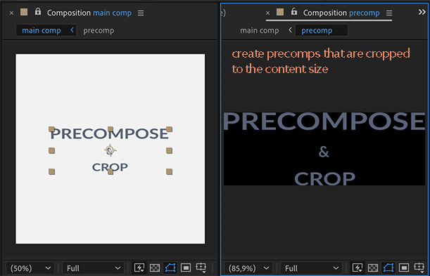After Effects Script: Precompose and Crop