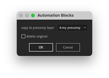 Copy Selected Layers to Precomp