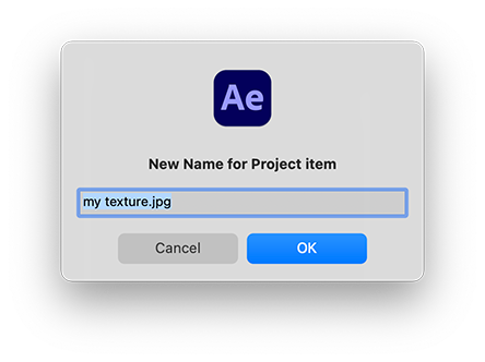 rename project item and layers using it