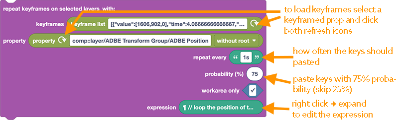 customize code of repeat animation tool