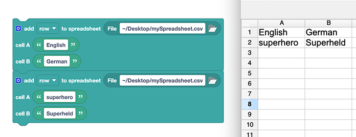 spreadsheet files example