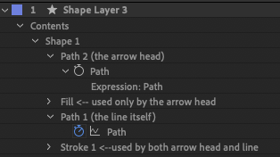 Fill between arrow head and line